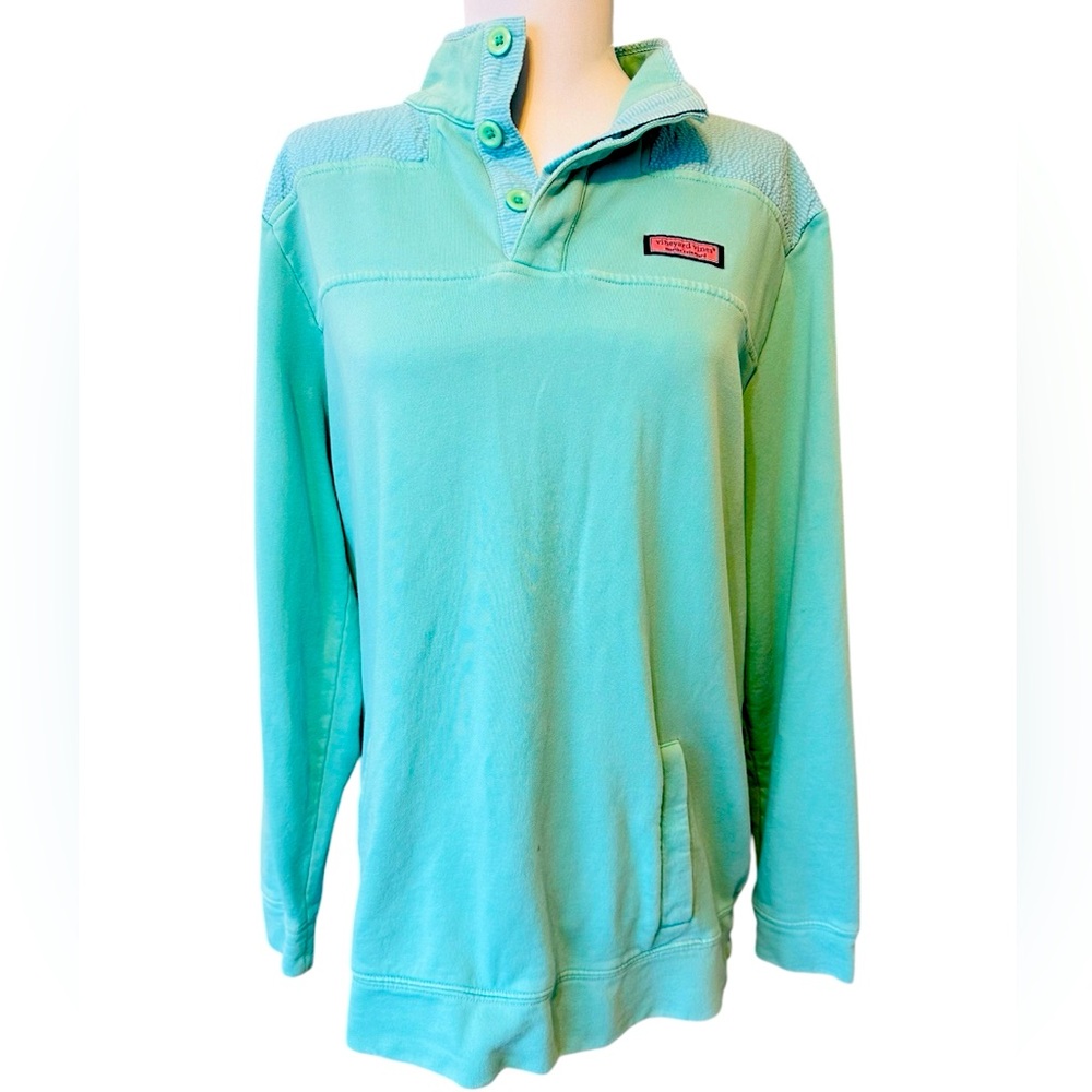 Vineyard Vines Women's Pullover Cowl Sweater in Mint Green